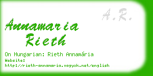 annamaria rieth business card